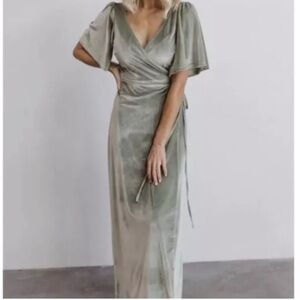 Baltic Born Meghan Maxi Wrap Dress- Sage